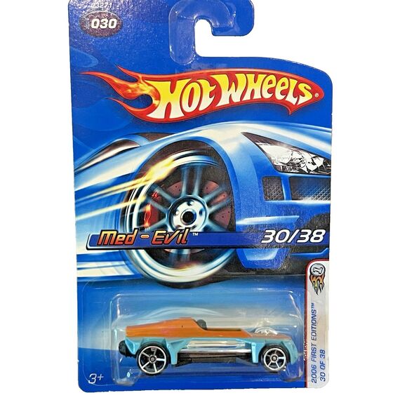 Hot Wheels Other - 2006 Hot Wheels First Editions 30/38 MED-EVIL Aqua-Orange